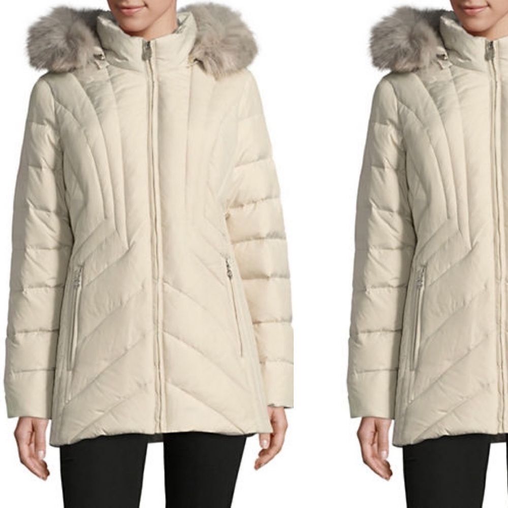Anne Klein Quilted Hood Parka-QUARTZ-Medium